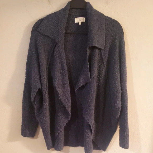 Lou & Gray Women's Size XS/Small Waterfall Open Front Cardigan Navy Cozy Soft - Picture 1 of 7